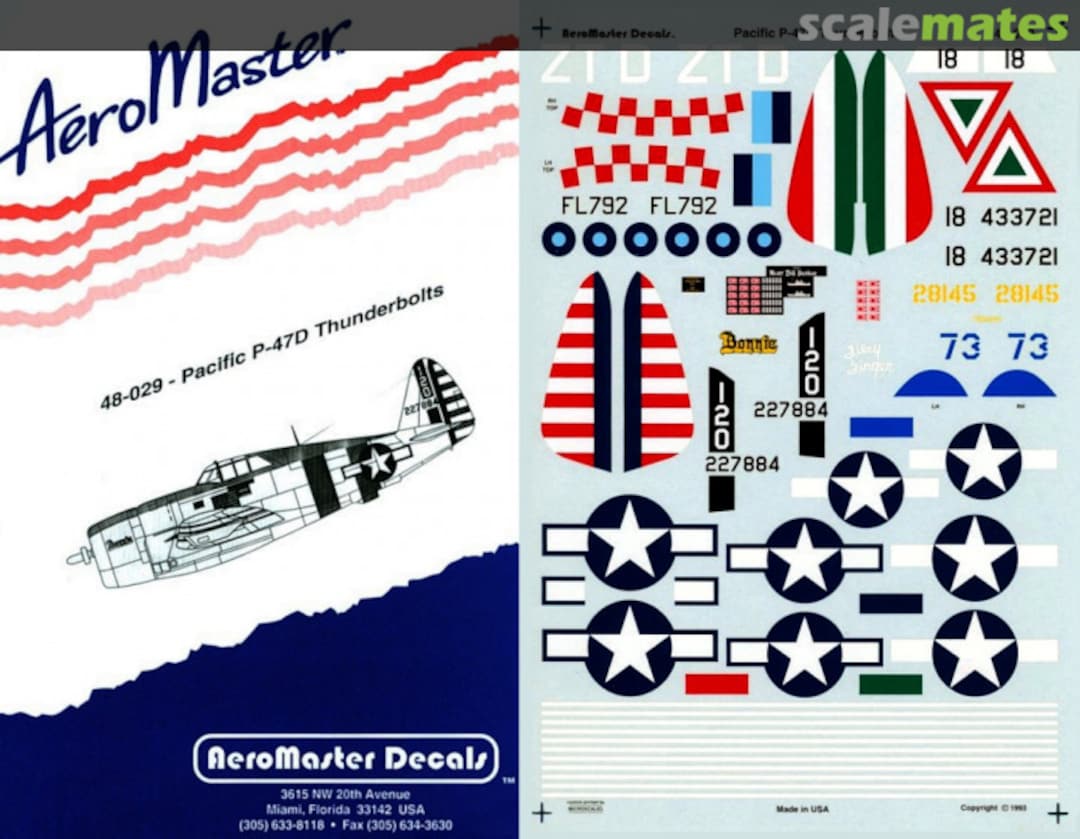 Boxart Pacific P-47D Thunderbolts 48-029 AeroMaster