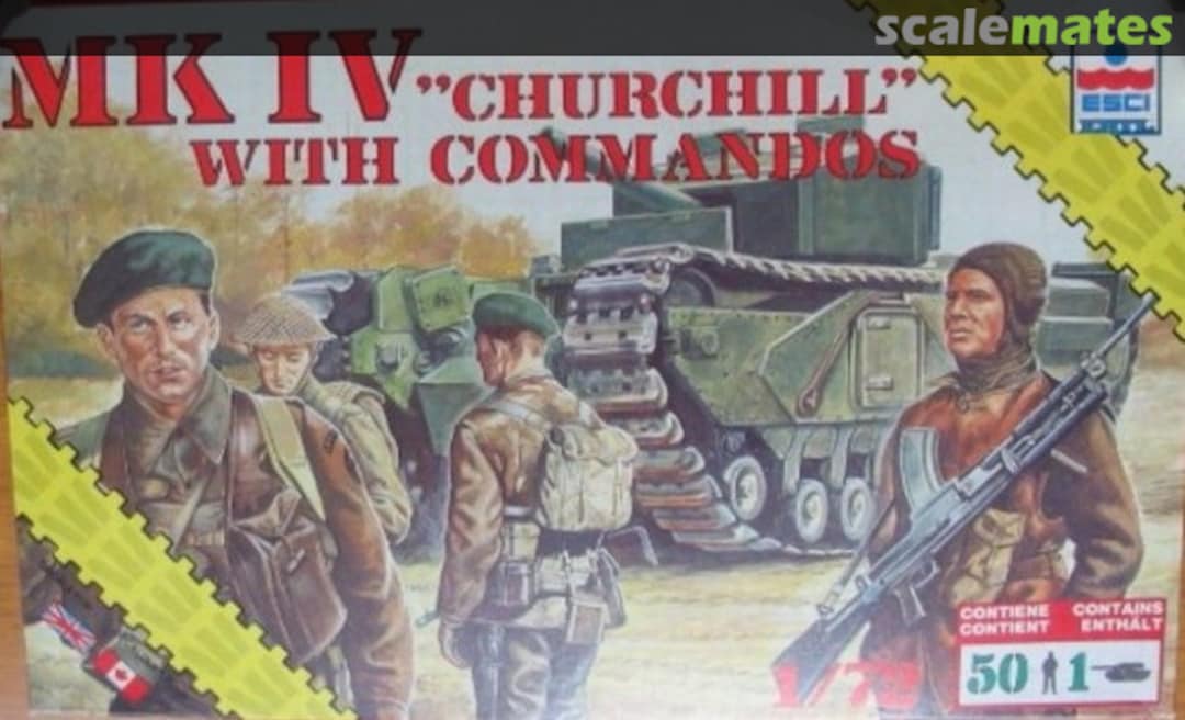 Boxart Mk IV "Churchill" with Commandos 8625 ESCI/ERTL