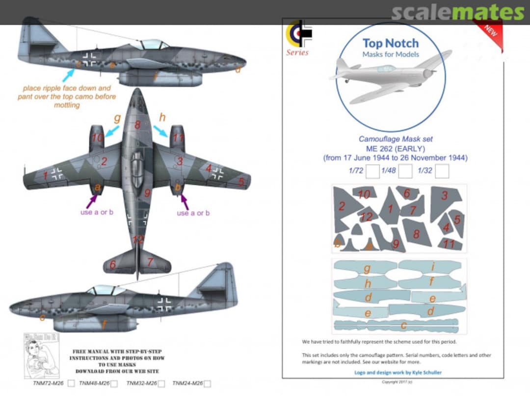 Boxart Messerschmitt Me-262A-1 early TNM32-M26 TopNotch