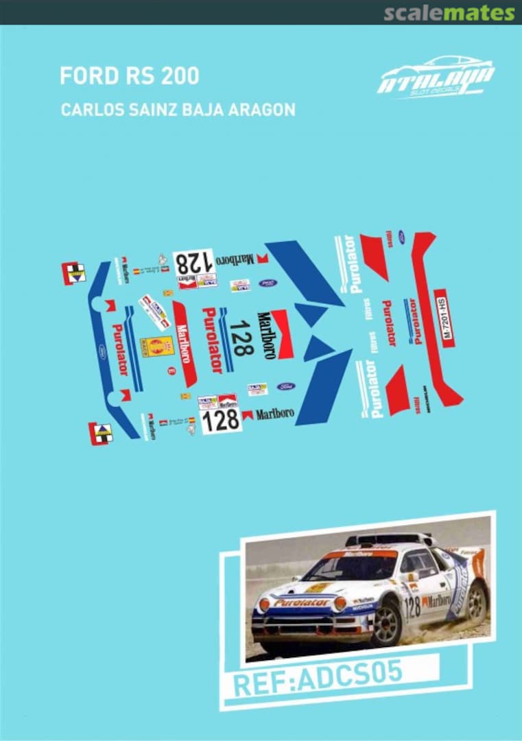 Boxart Ford RS200 [M-7201-HS] "Marlb***" ADCS05 Atalaya Slot Decals