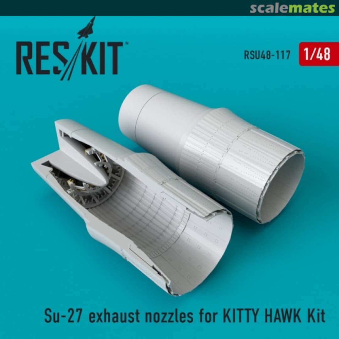 Boxart Su-27 exhaust nozzles RSU48-0117 ResKit