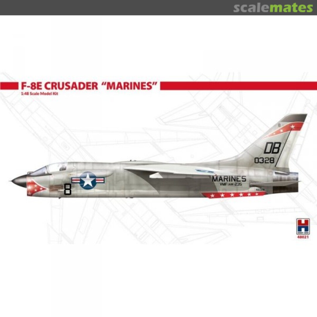 Boxart F-8E Crusader "Marines" 48021 Hobby 2000