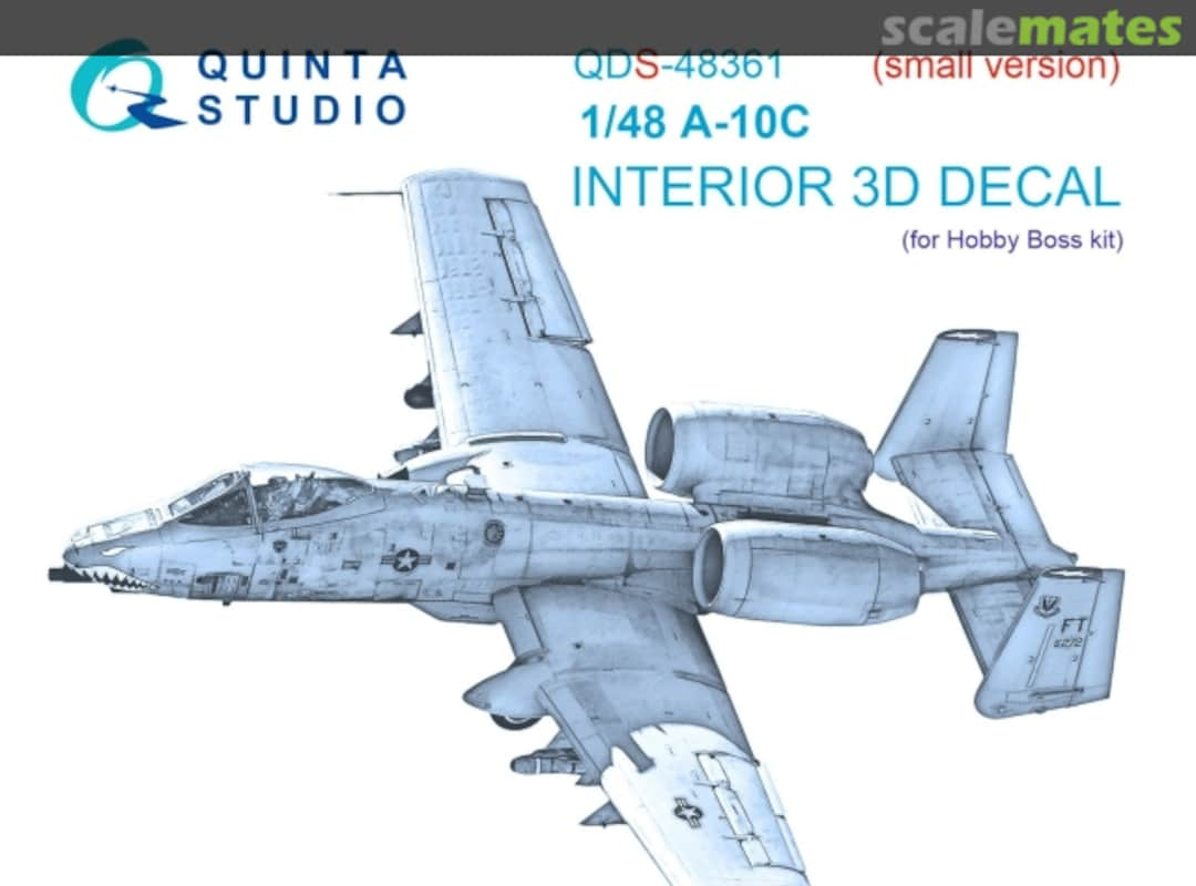 Boxart A-10C Thunderbolt II interior 3D decal small version QDS-48361 Quinta Studio