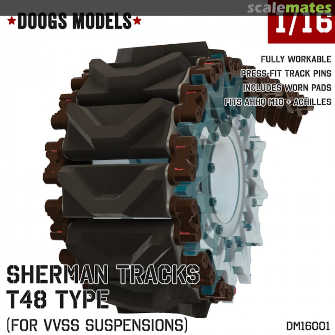 Boxart M4 Sherman Tracks - T48 Type DM16001 Doogs Models