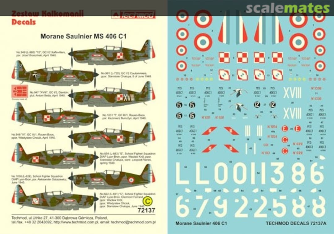 Boxart Morane-Saulnier MS 406 C1 72137 Techmod