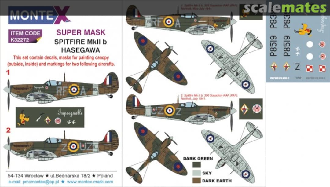 Boxart Spitfire Mk IIb K32272 Montex