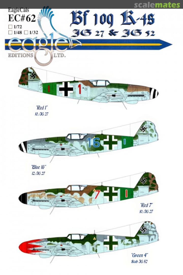 Boxart Messerschmitt Bf 109 K-4s EagleCals EC32-62 Eagle Editions