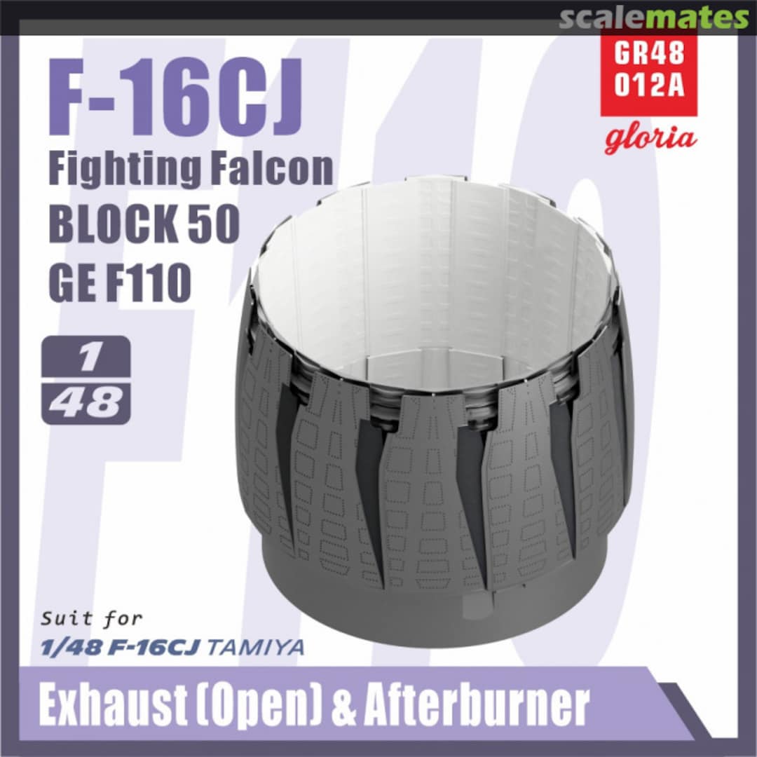 Boxart F-16CJ Fighting Falcon F110-GE Exhaust Nozzle/Afterburner Open State (for Tamiya) GR48012A Gloria Model