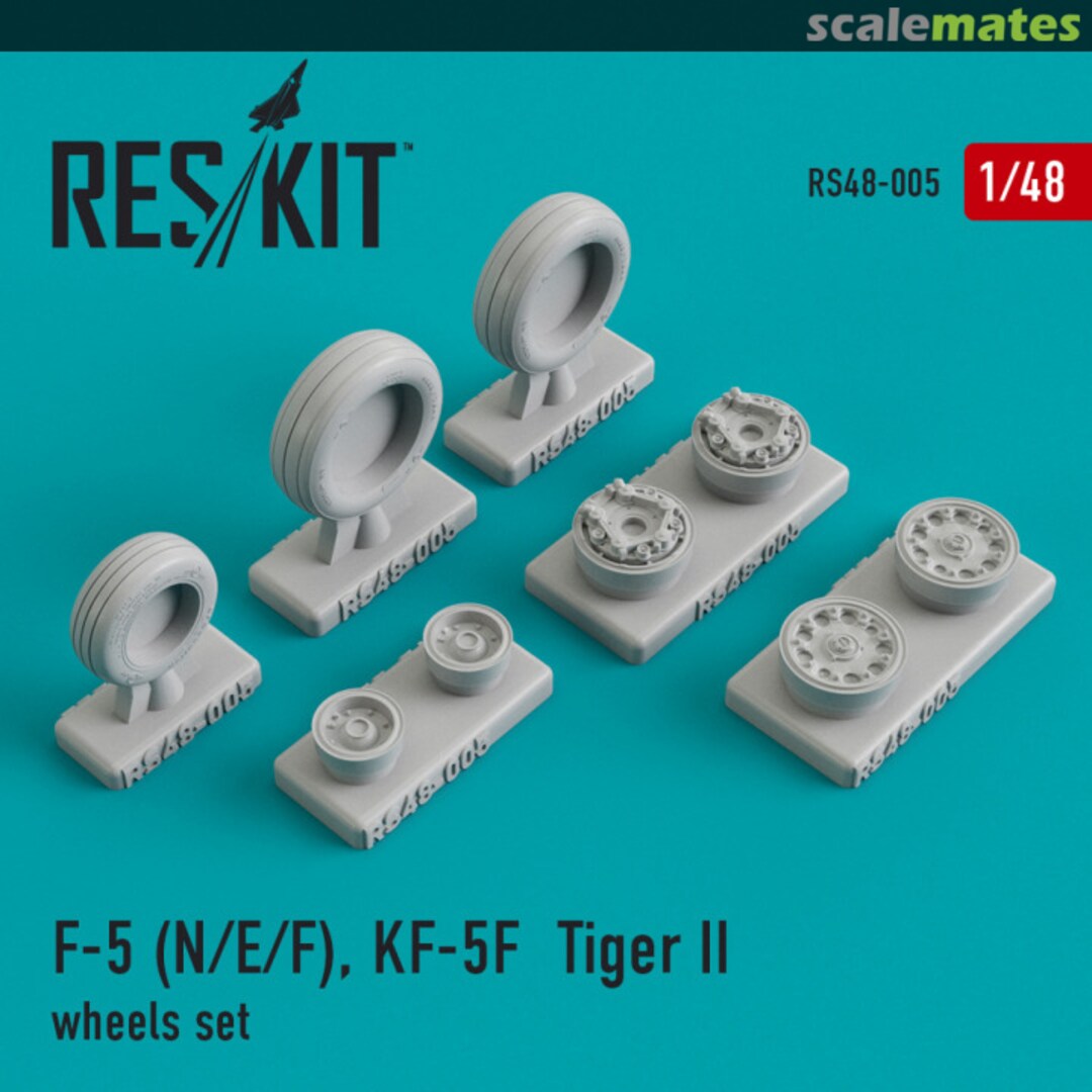 Boxart F-5 (N/E/F), KF-5F Tiger II - Wheels Set RS48-0005 ResKit