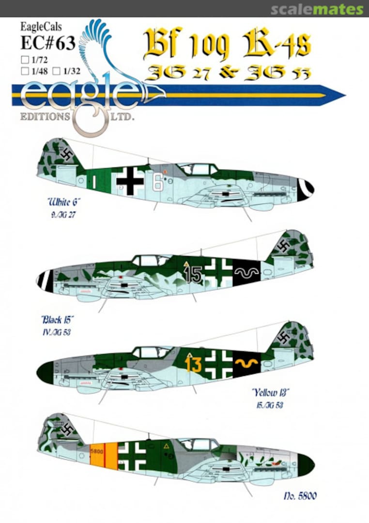 Boxart Messerschmitt Bf 109 K-4s EagleCals EC32-63 Eagle Editions