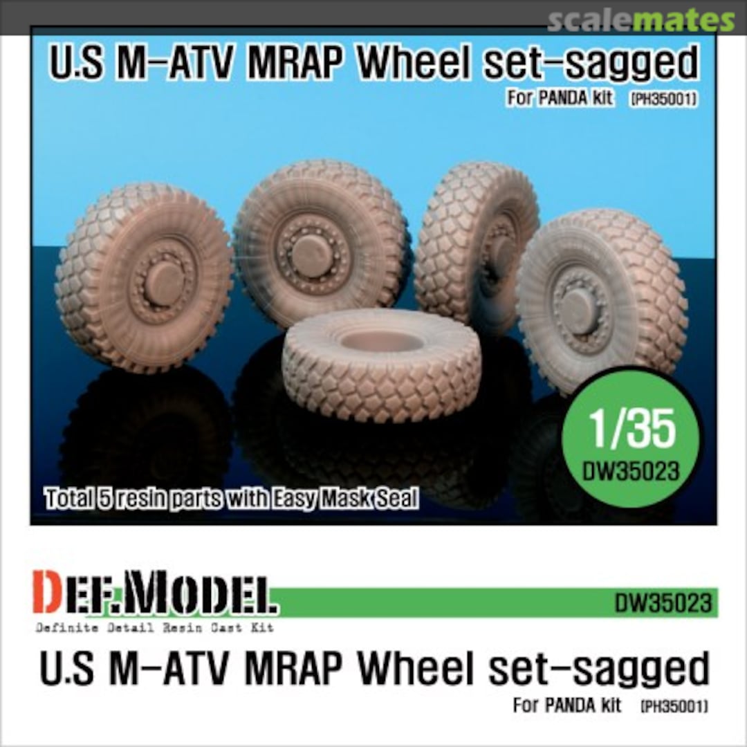 Boxart U.S M-ATV MRAP Sagged Wheel set DW35023 Def.Model