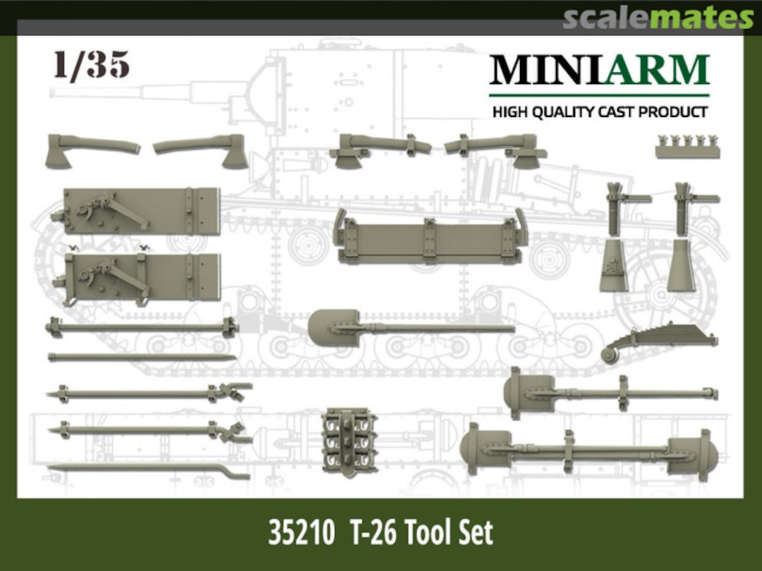 Boxart Entrenching tool set for T-26 Light Tank 35210 Miniarm