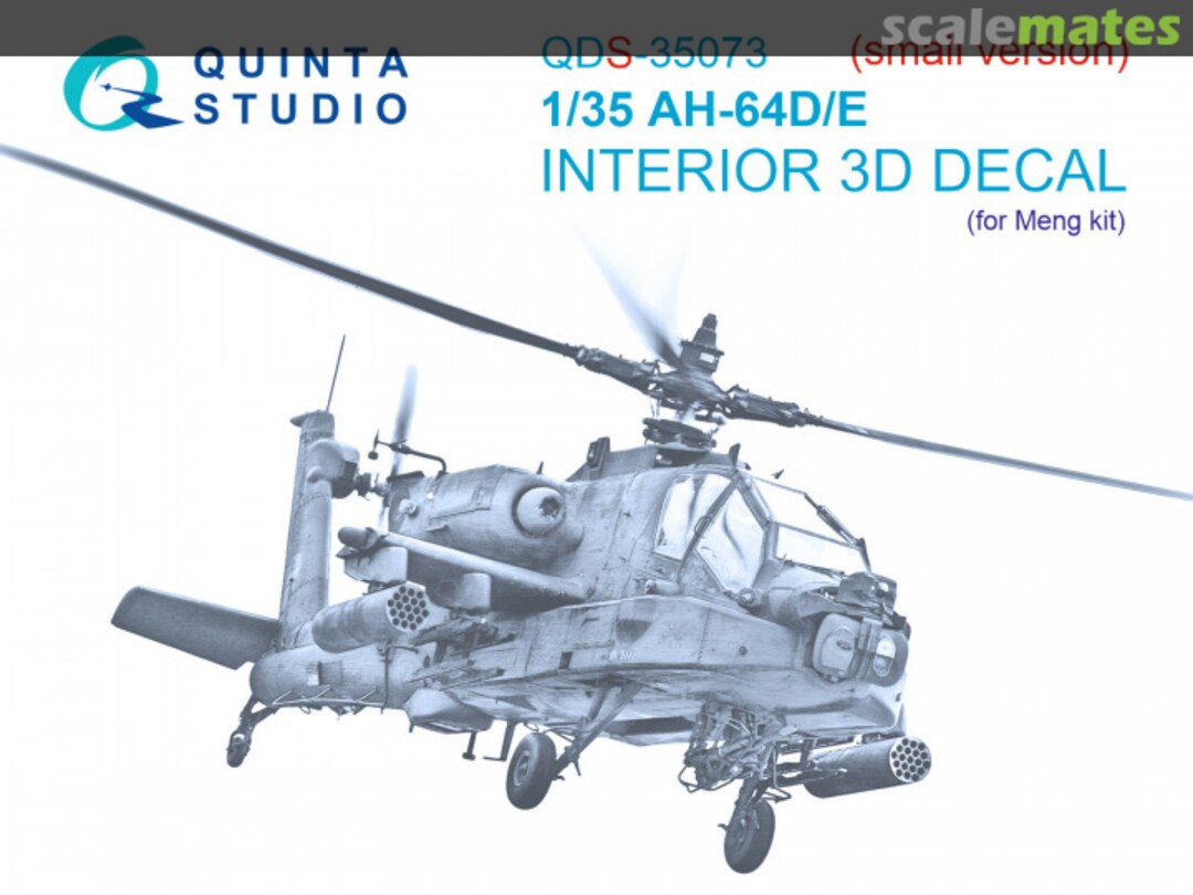 Boxart AH-64D/E interior 3D decals (small version) QDS-35073 Quinta Studio