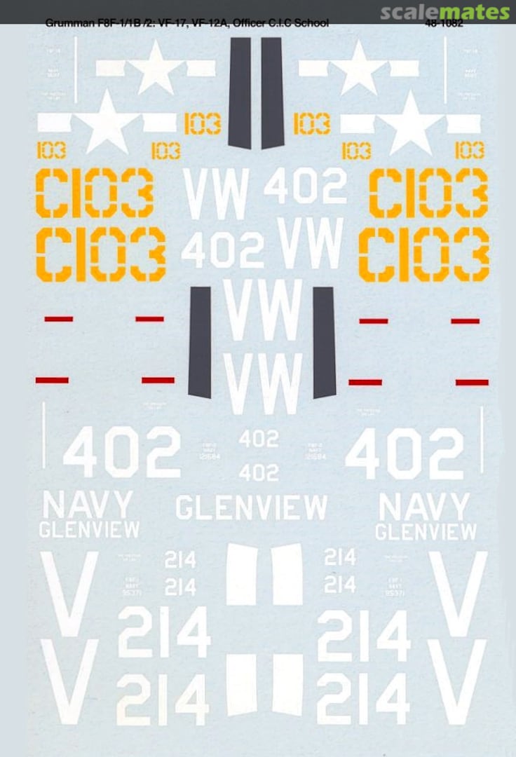 Boxart Grumman F8F-1/1B/2 Bearcats 48-1082 Microscale