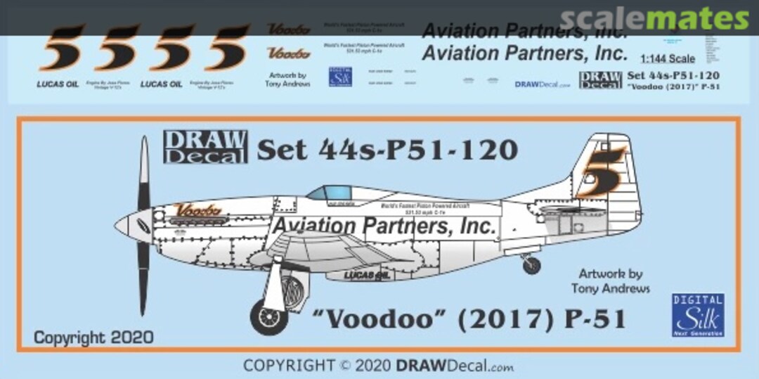 Boxart “Voodoo” P-51 2017 Version 44-P51-120 Draw Decal