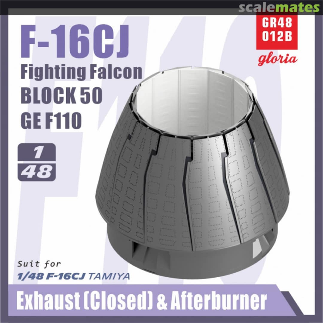 Boxart F-16CJ Fighting Falcon F110-GE Exhaust Nozzle/Afterburner Closed State (for Tamiya) GR48012B Gloria Model