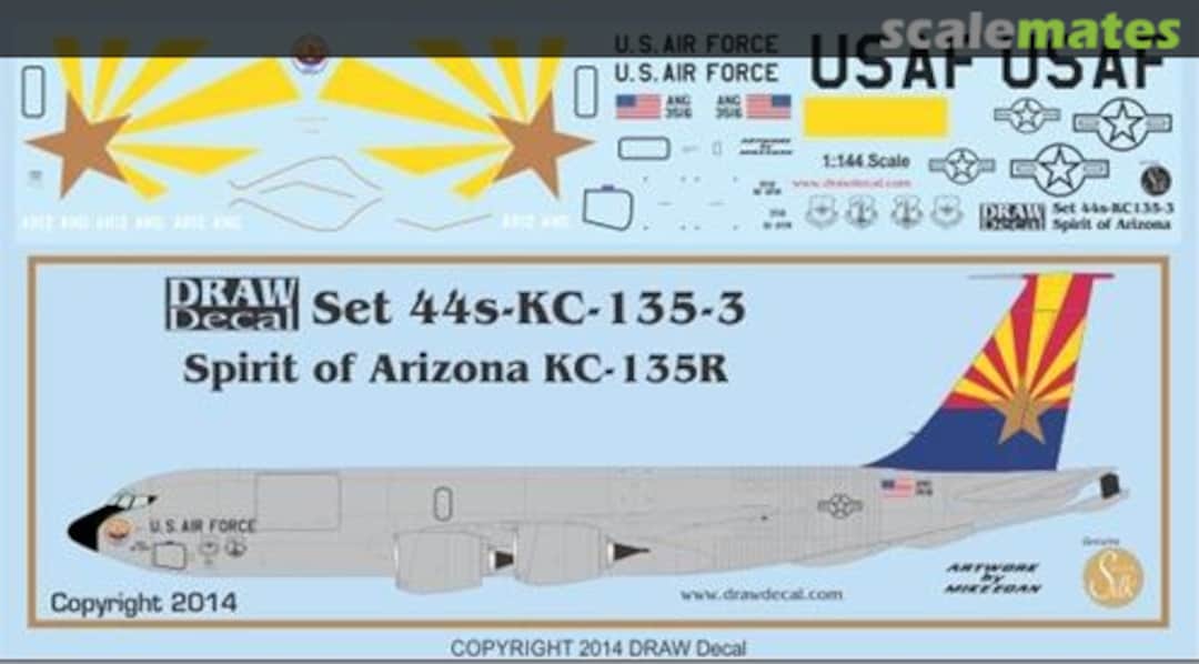 Boxart Spirit of Arizona KC-135R 44s-KC135-3 Draw Decal