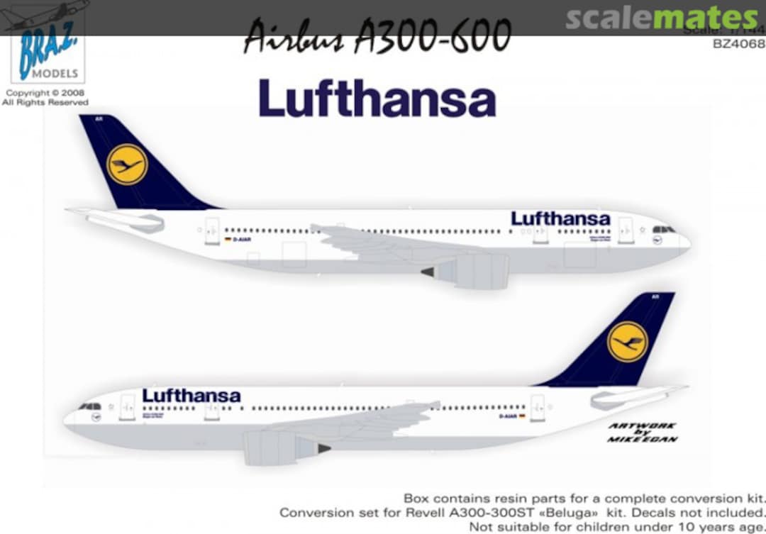 Boxart Airbus A300-600 BZ4068 Bra.Z Models