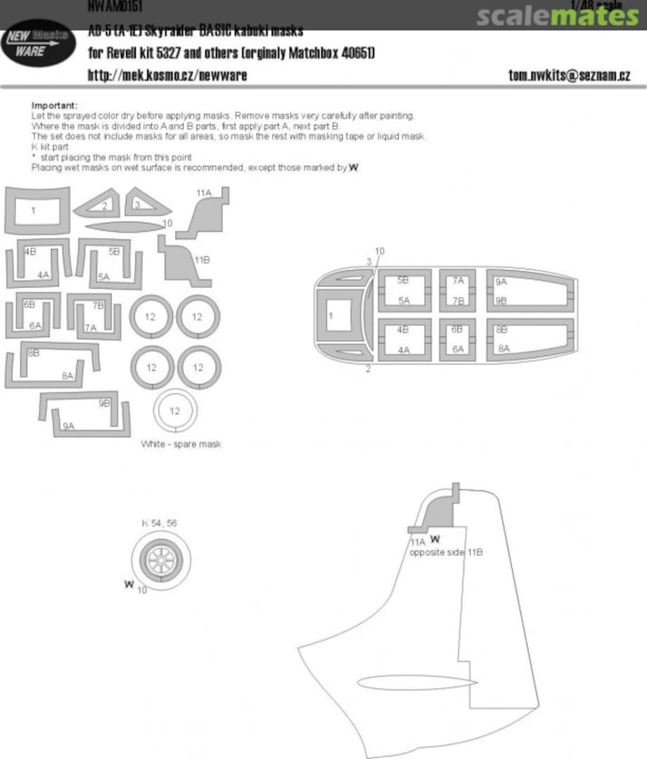 Boxart Douglas AD-5N (A-1E) Skyraider BASIC NWAM151 New Ware