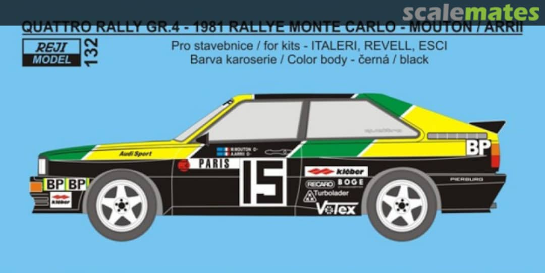 Boxart Audi Quattro A1 Rally #15 132 REJI Model