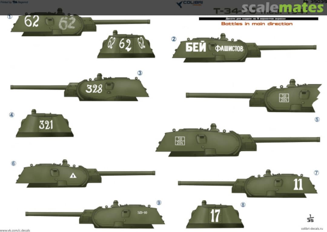 Boxart T-34-76 mod. 1941 35035 Colibri Decals