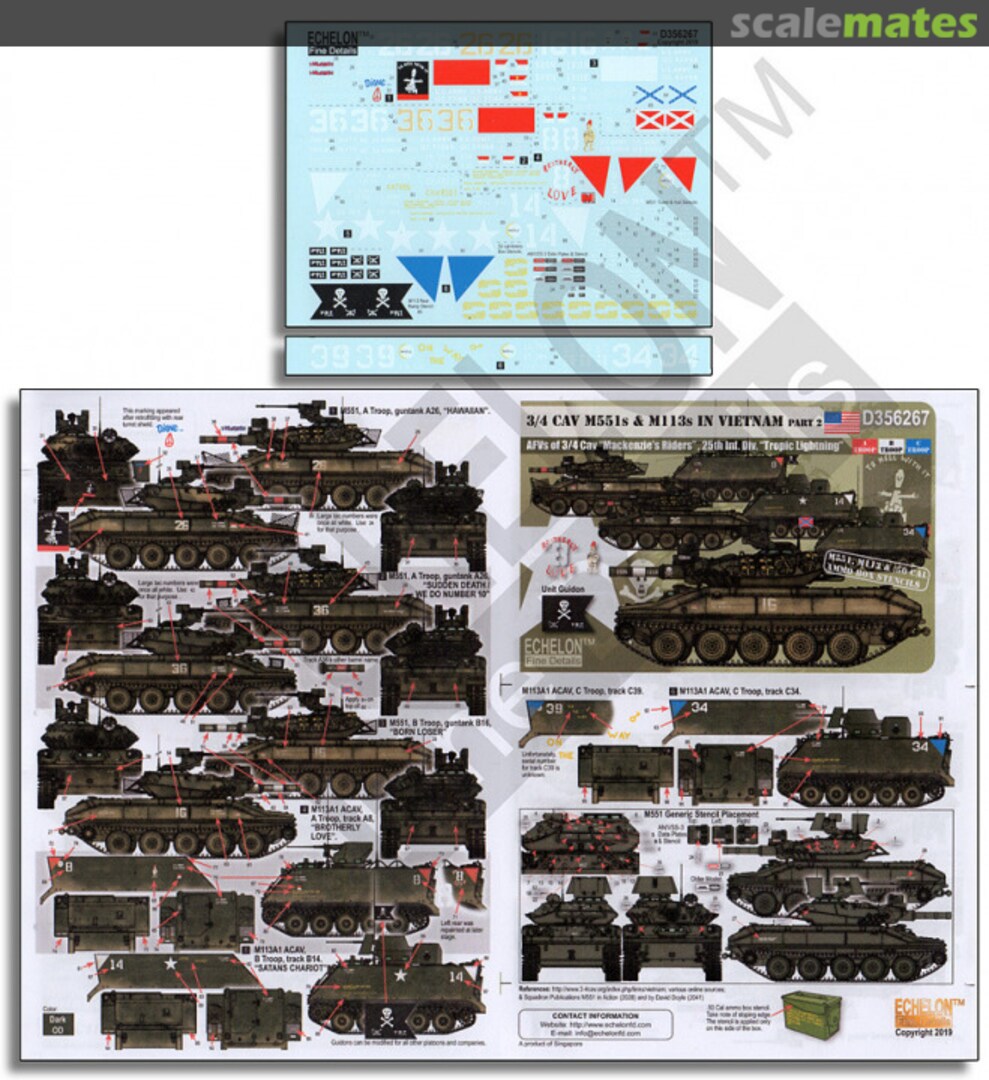 Boxart 3/4 CAV M551s & M113s in Vietnam (Part 2) D356267 Echelon Fine Details