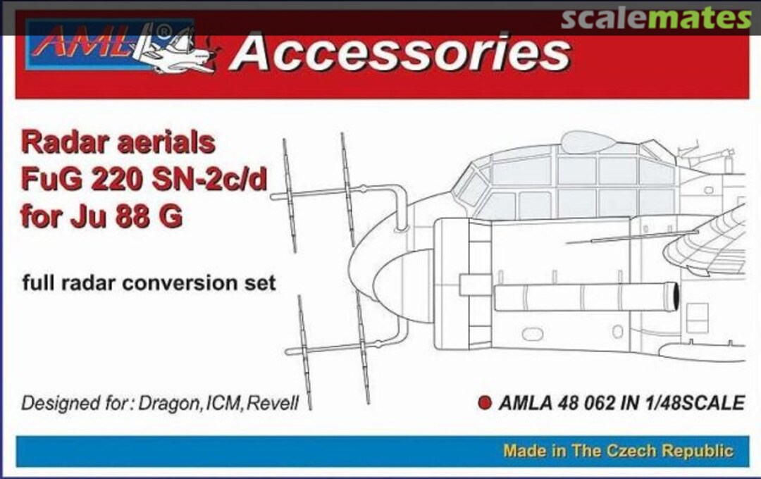 Boxart Radar Aerials FUG 220 SN-2C/D for JUNKERS JU 88 G AMLA 48 062 AML