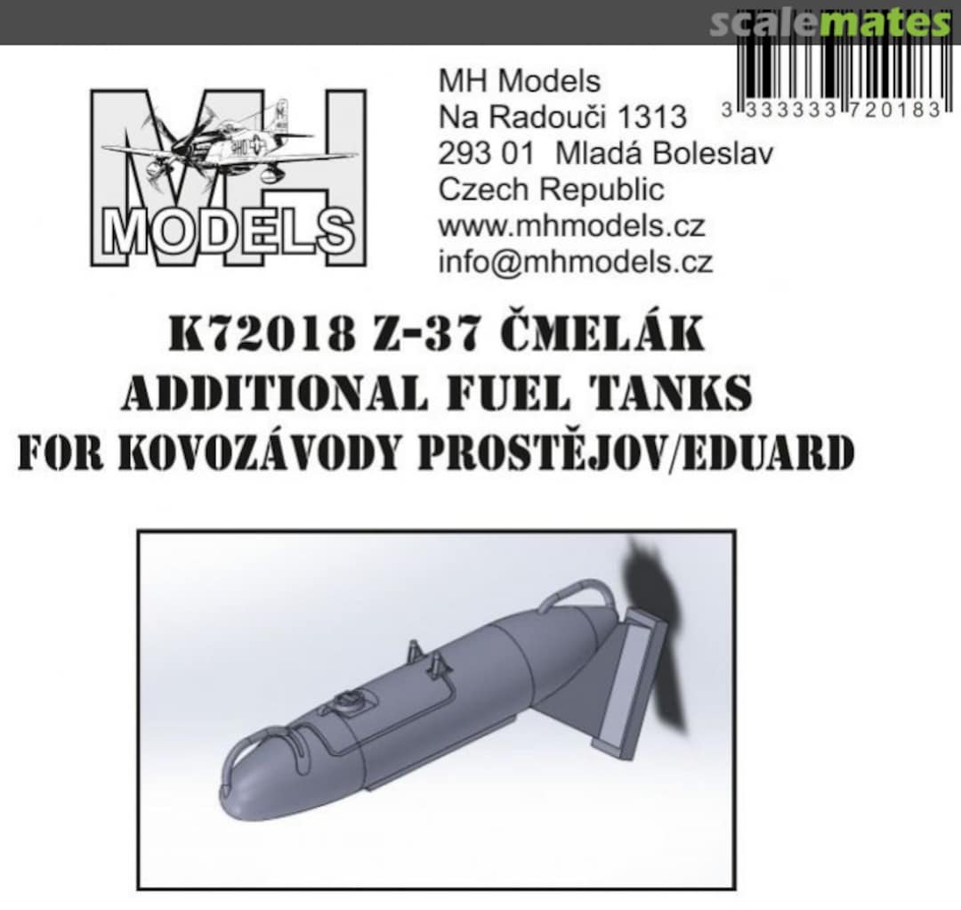 Boxart Z-37 Čmelák Additional Fuel Tanks K72018 MH Models