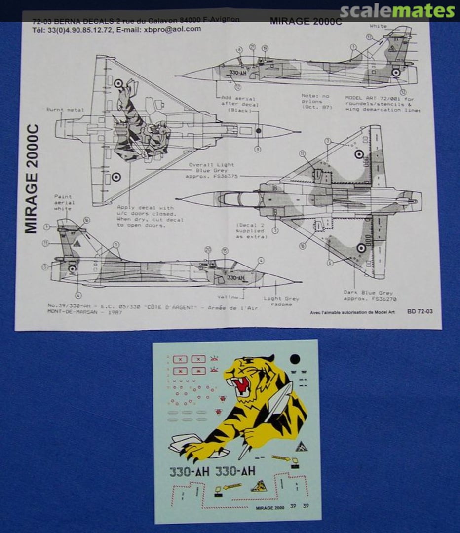 Boxart Mirage 2000C BD 72-03 Berna Decals