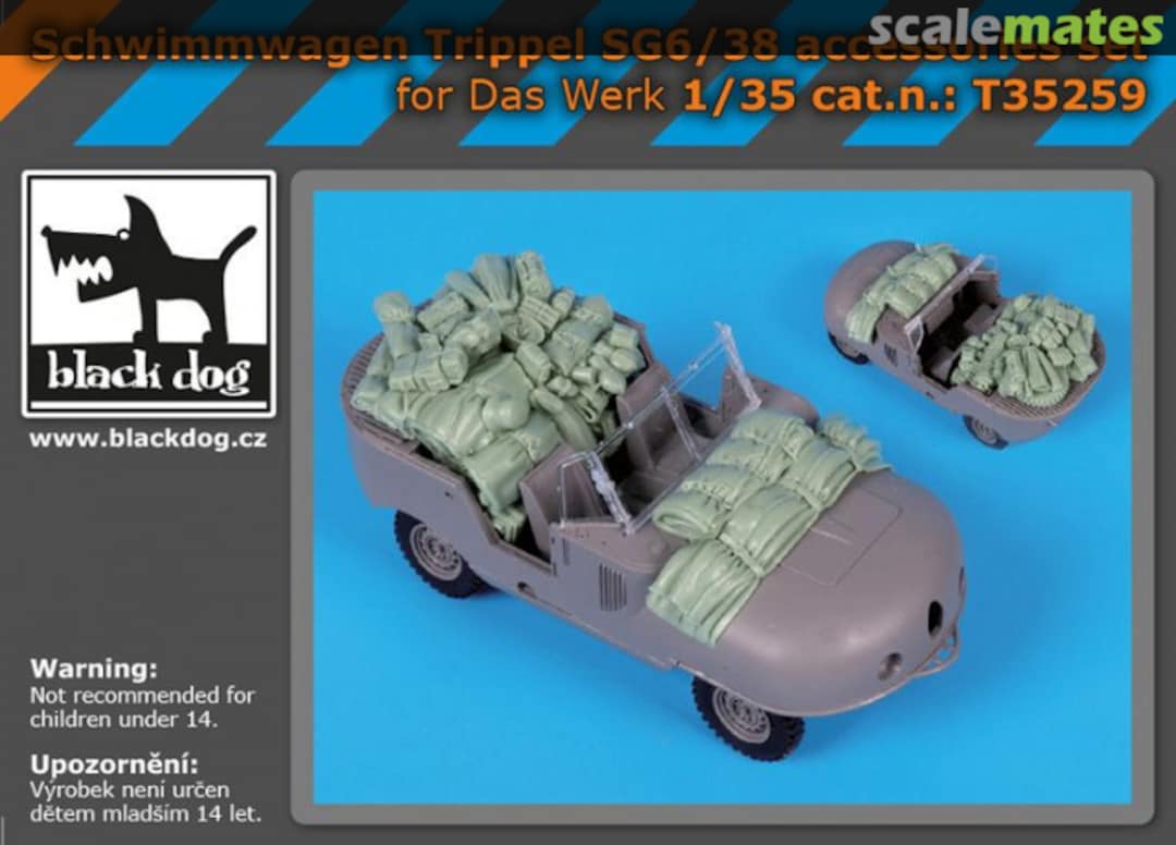 Boxart Schwimmwagen Trippel SG 6/38 accessories set T35259 Black Dog