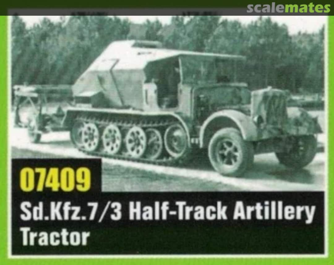 Boxart Sd.Kfz. 7/3 Feuerleitpanzerfahrzeug auf Zugkraftwagen 8t 07409 Trumpeter