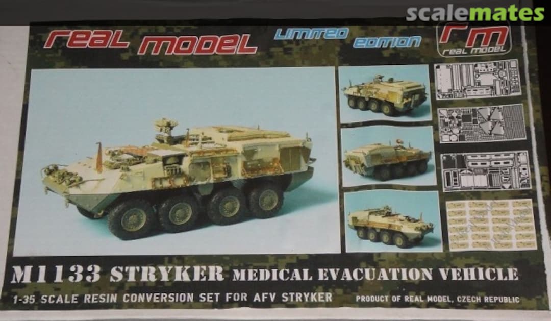 Boxart US M1133 Stryker medevac conversion RM35126 Real Model