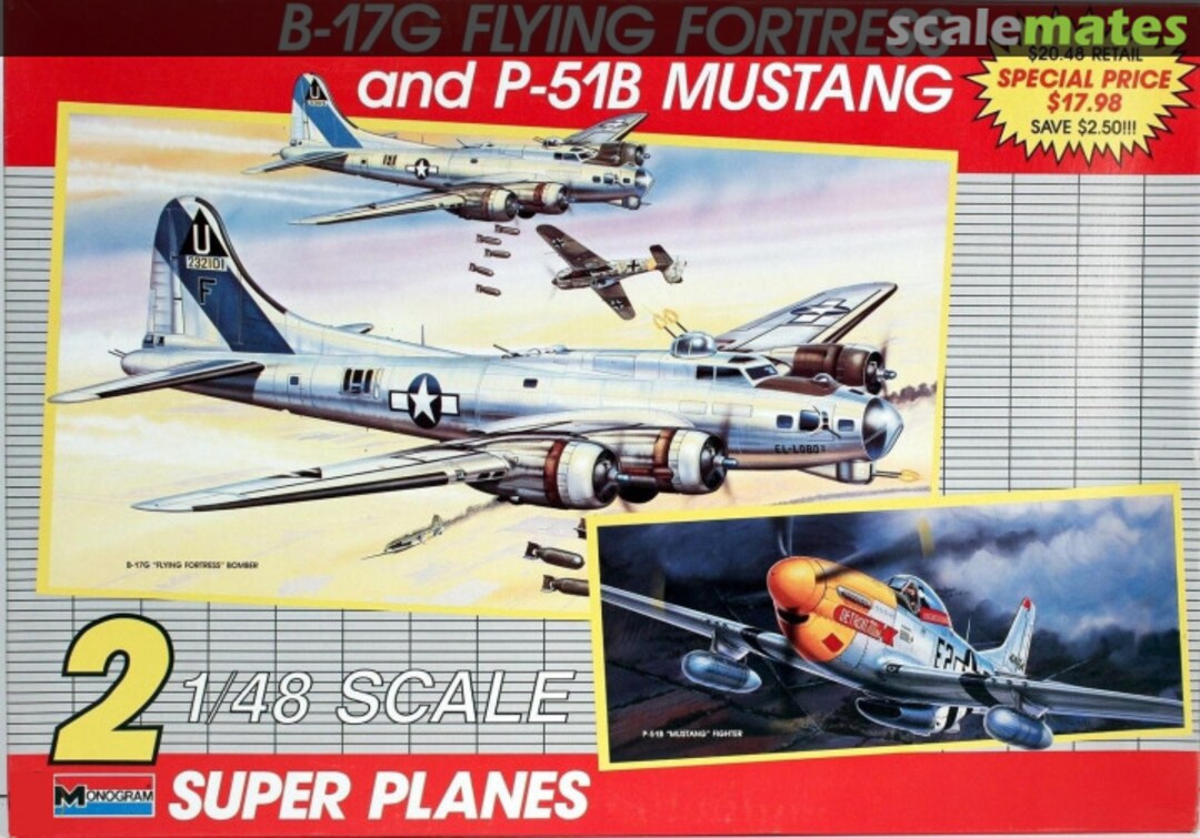 Boxart B-17G Flying Fortress and P-51B Mustang 6143 Monogram