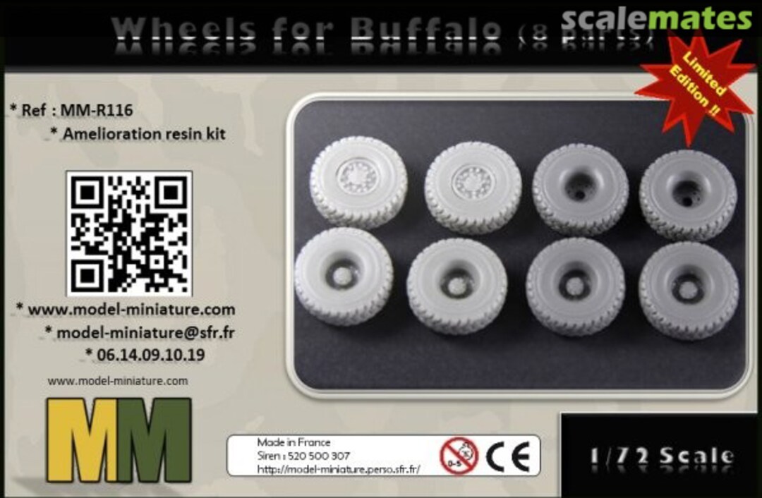 Boxart WHEELS FOR BUFFALO MM-R116 Model Miniature