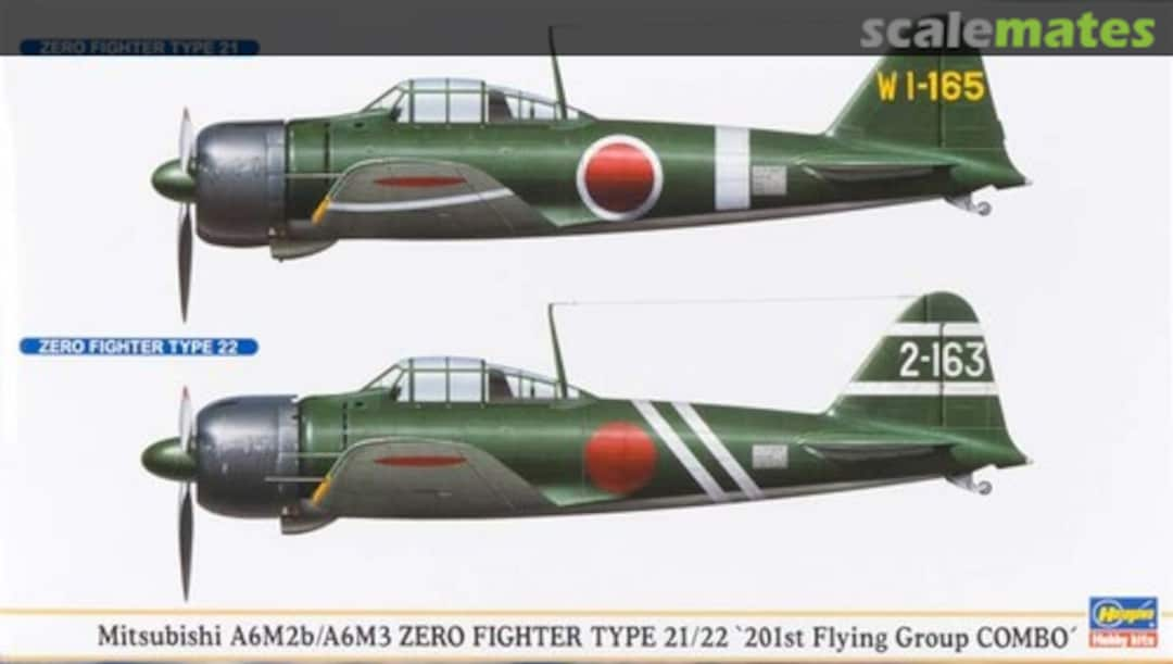 Boxart Mitsubishi A6M2b/A6M3 Zero Fighter Type 21/22 '201st Flying Group Combo' 00997 Hasegawa