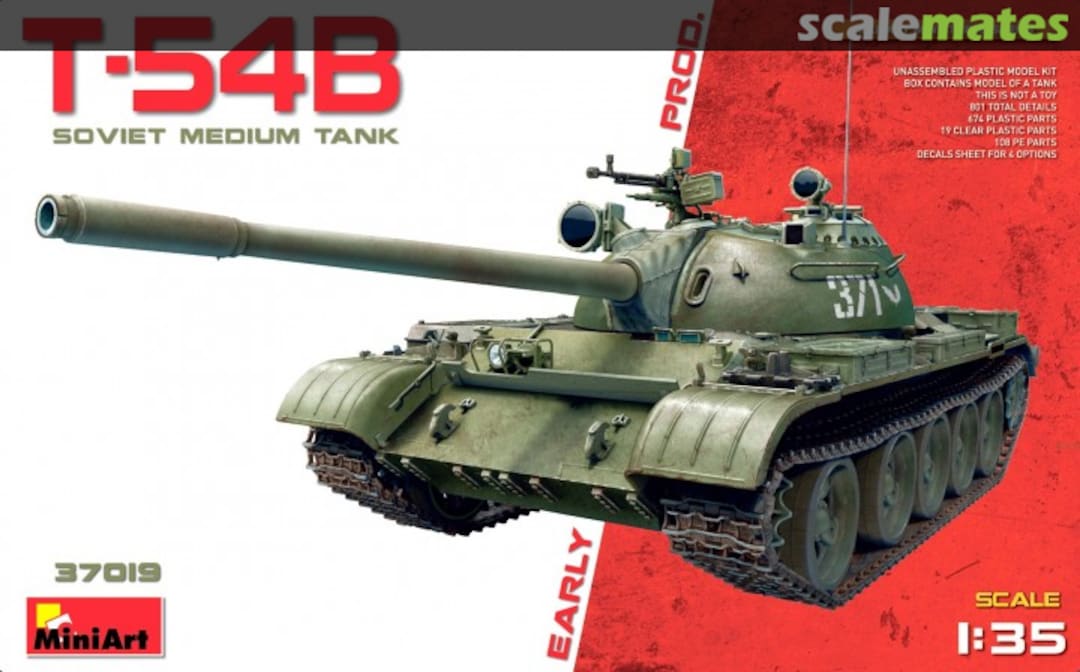 Boxart T-54B Early Prod. 37019 MiniArt