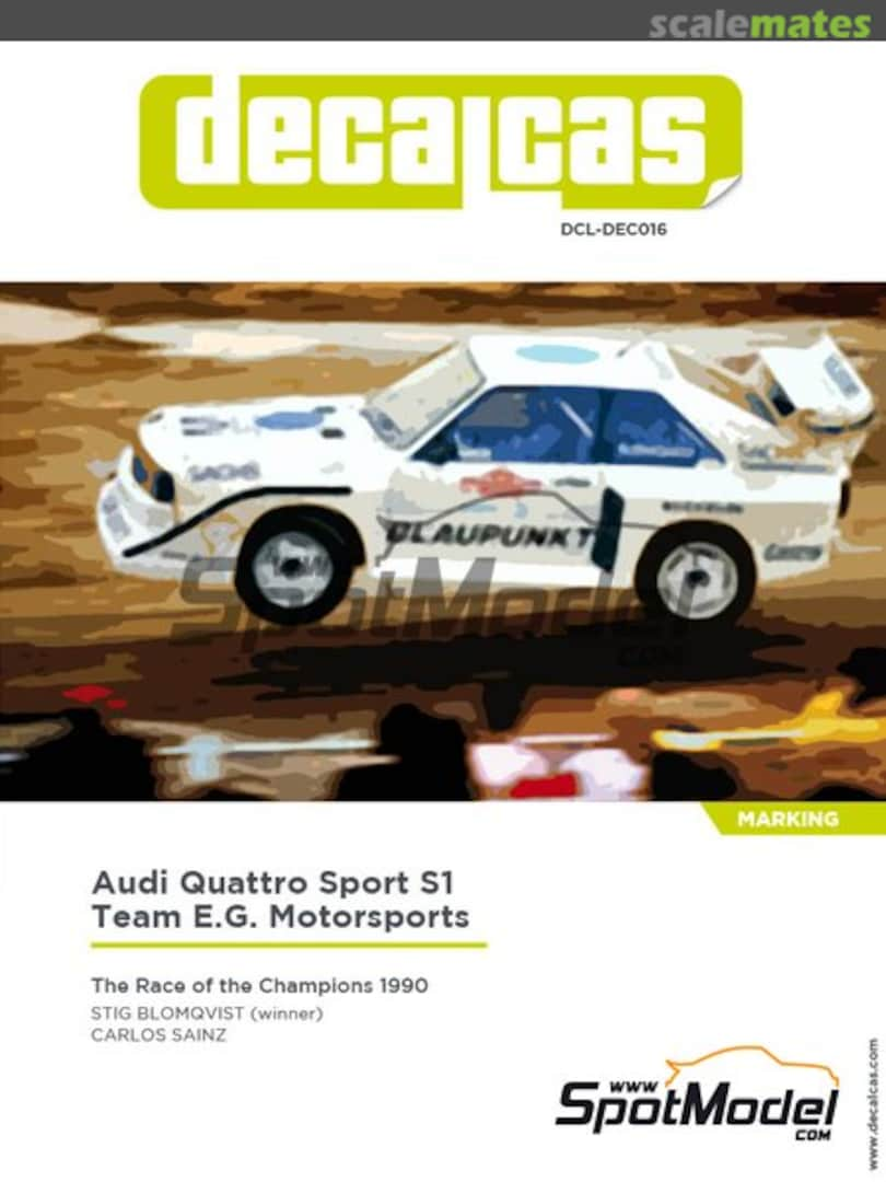 Boxart Audi Quattro Sport S1 Team E.G. Motorsports - ROC The Race of the Champions 1990 DCL-DEC016 Decalcas