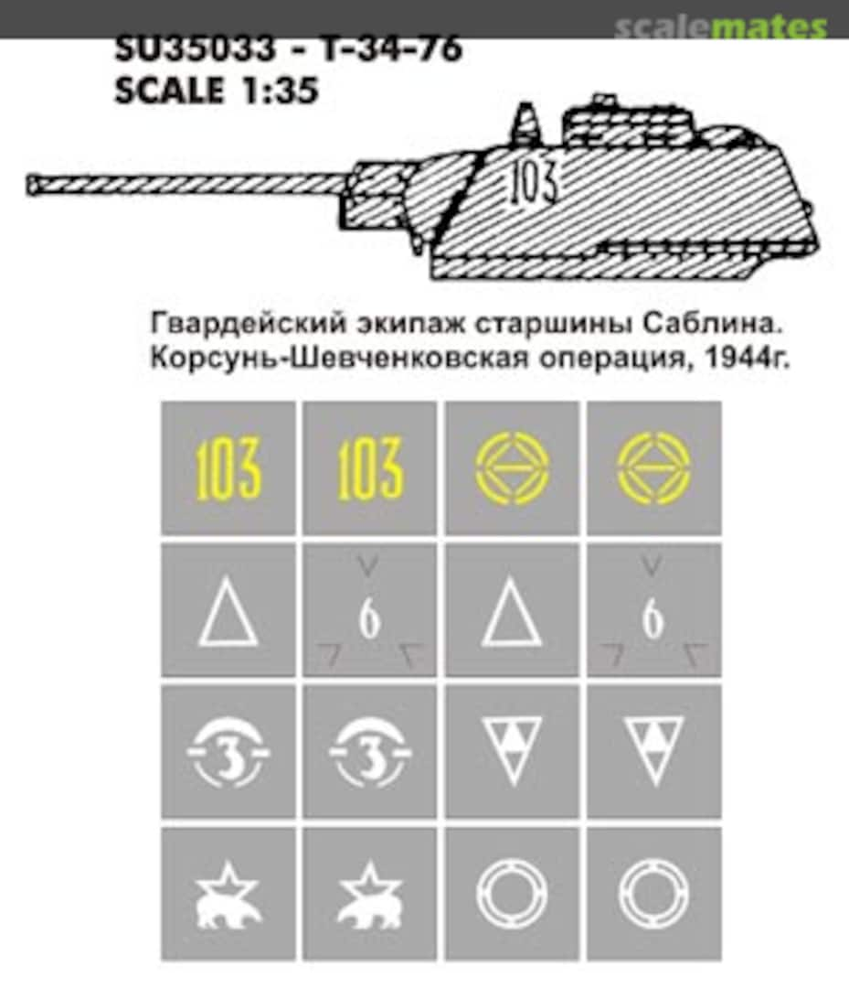 Boxart Mask for T-34-76 SU35033 Hobby Plus