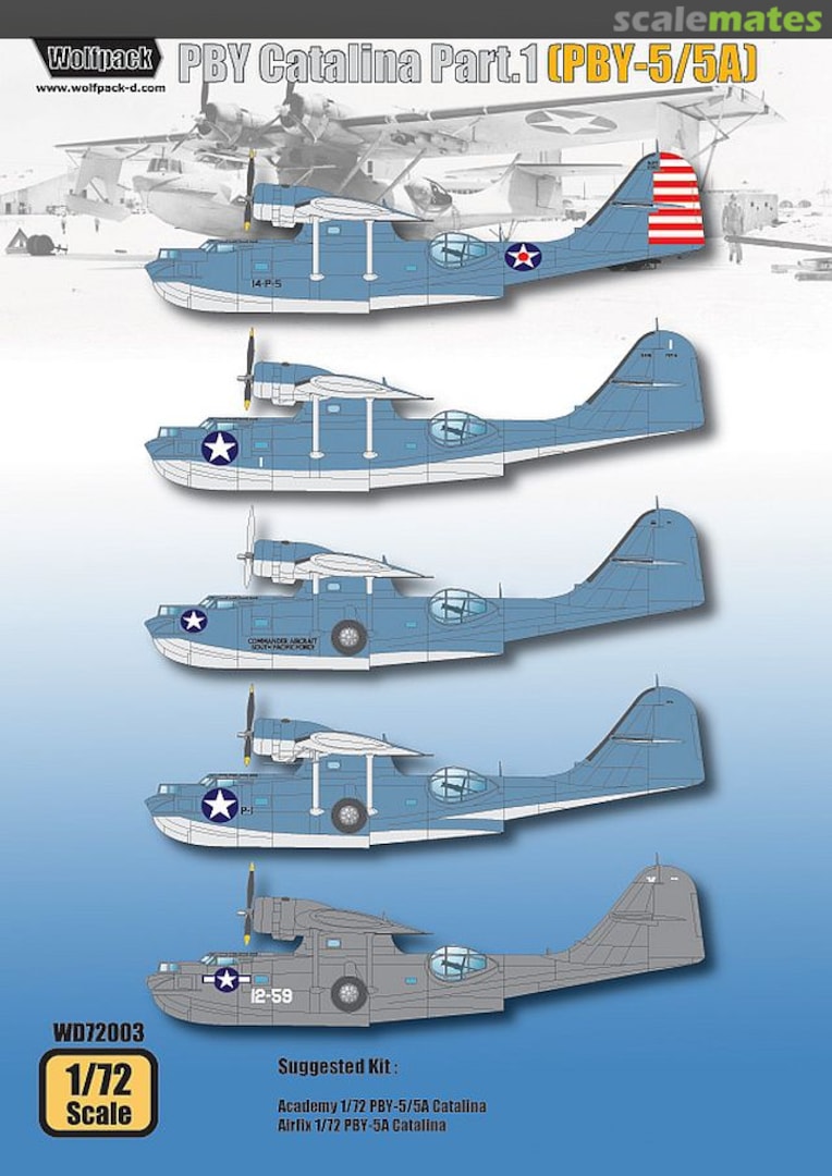 Boxart PBY Catalina Decal Part 1 (PBY-5/5A) WD72003 Wolfpack