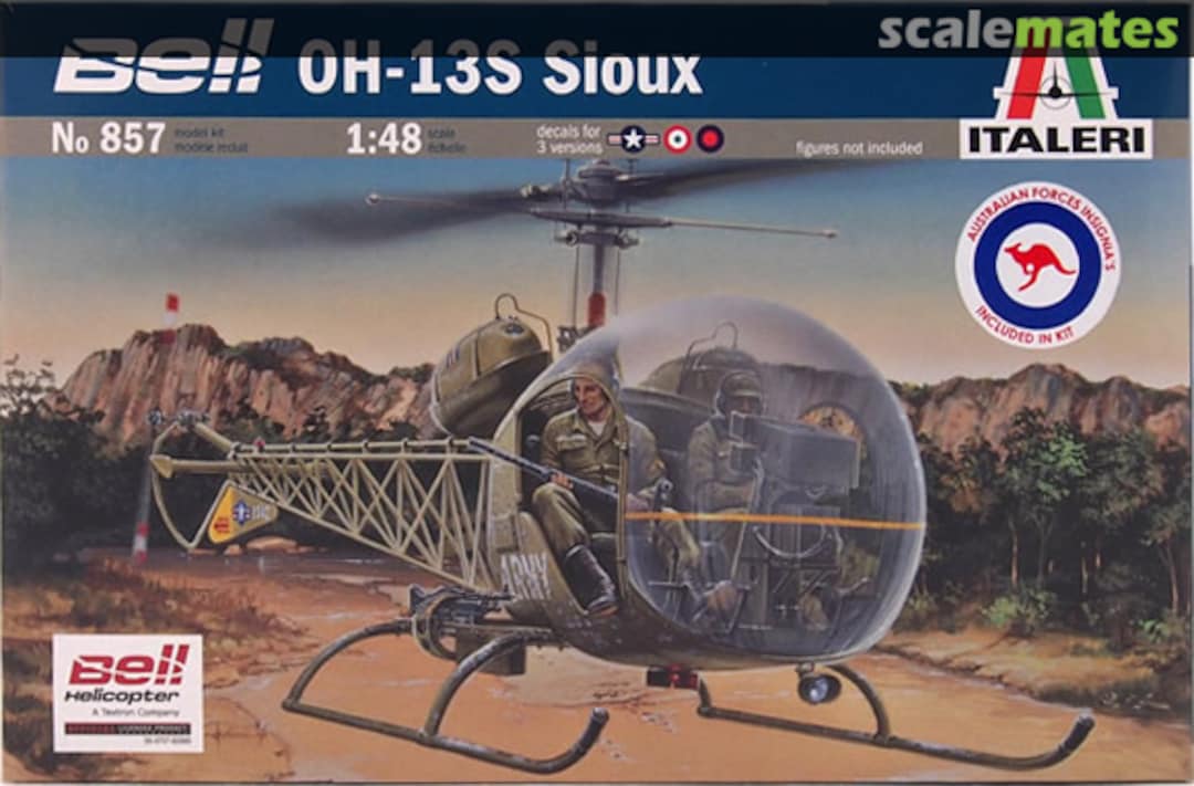 Boxart Bell OH-13S Sioux 0857S Italeri