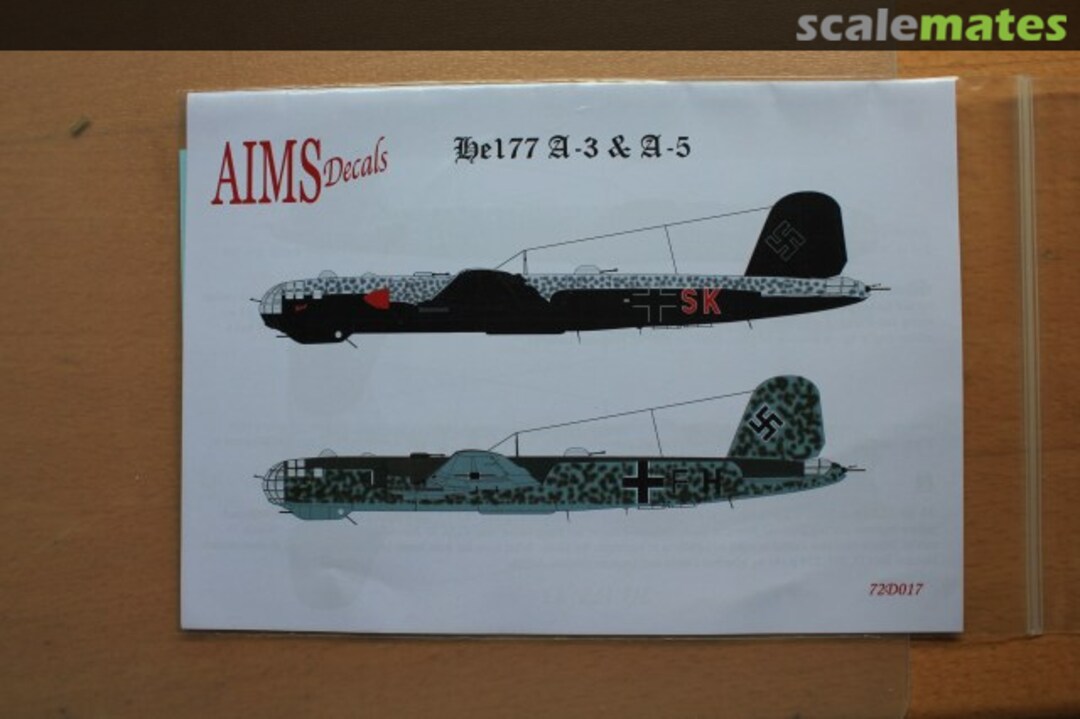 Boxart He 177 A-3 & A-5 72D017 AIMS