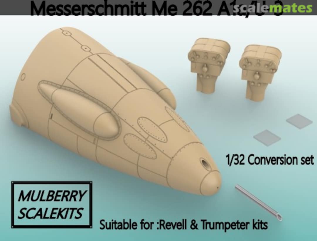 Boxart Messerschmitt Me262 A-1a/U-3 conversion set  Mulberry Scalekits