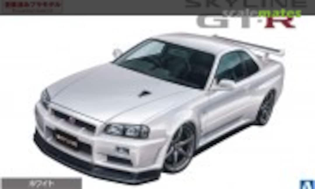 1:24 Nissan BNR34 Skyline GT-R V-spec II '00 White (Aoshima 065587)