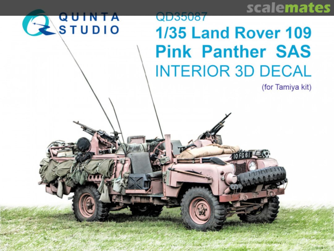 Boxart Land Rover 109 Pink Panther SAS interior 3D decals QD35087 Quinta Studio