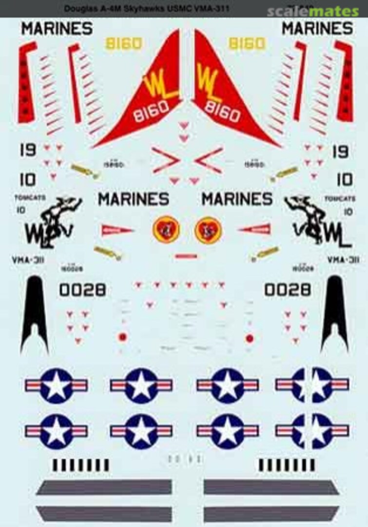 Boxart Douglas A-4M Skyhawks USMC VMA-31 72-849 Microscale