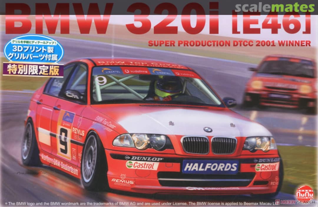 Boxart BMW 320i E46 DTCC 2001 Winner w/3D Grill Parts PN24007HE NuNu Model Kit 