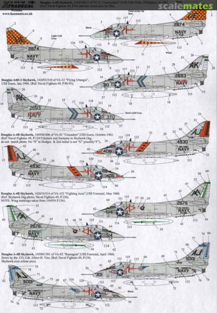 Boxart A-4B Skyhawks X72-180 Xtradecal