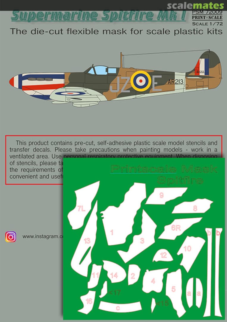 Boxart Supermarine Spitfire Mk.1 PSM72009 Print Scale