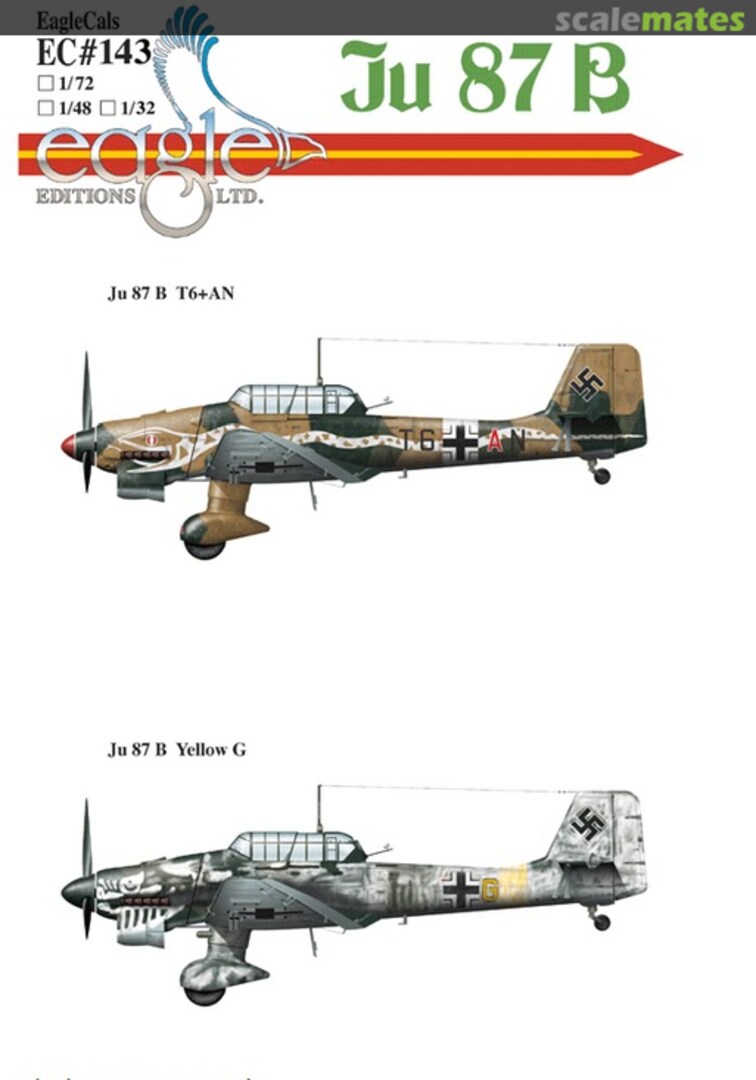 Boxart Ju 87B-2 Stukas EagleCals EC32-143 Eagle Editions