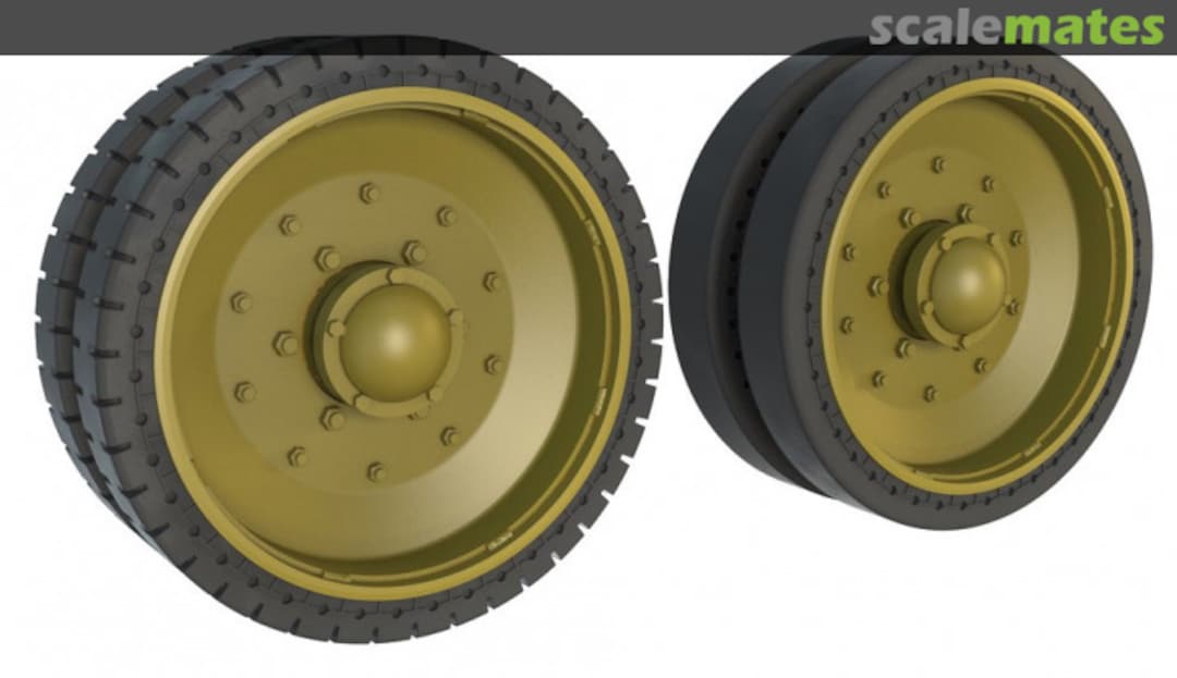 Boxart Track rollers with risks and perforations for T-34/76 tanks 1942-44 35212 Miniarm